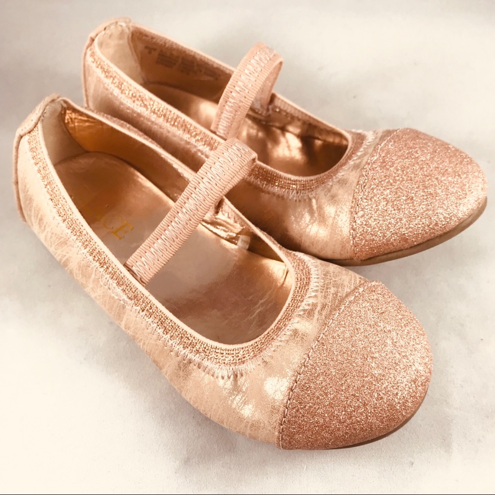 Children’s Place Rose Gold Girl Shoes EUC